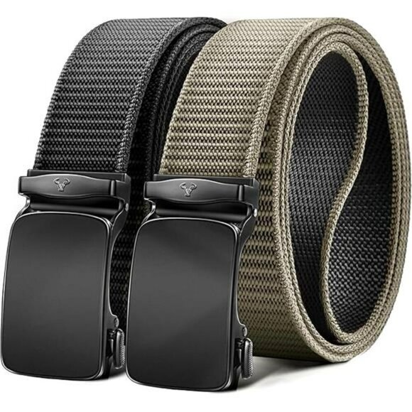 Mens Reversible Ratchet Belt Adjustable Stretch Golf Casual Work Belt Fit - Picture 8 of 8